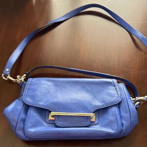Coach Blue Leather Shoulder Bag